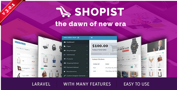 Shopist - Laravel Multivendor eCommerce and Designer