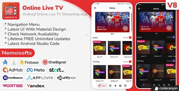 Android Online Live TV Streaming v8.2 - nulled