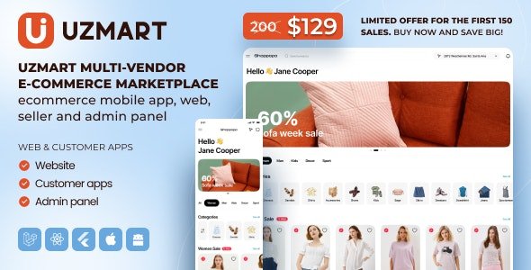 UzMart v2024-4 - Multi-Vendor E-commerce Marketplace