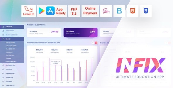 InfixEdu v6.8.3 - School Management System Software - nulled