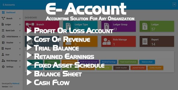 E-Account v1.0 - Accounting Software for any Organization
