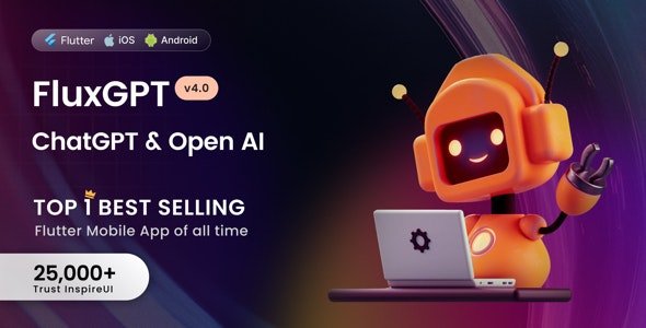 FluxGPT v1.0 - Powerful ChatGPT, OpenAI Writing Assistant & Image Generator - Flutter Full App