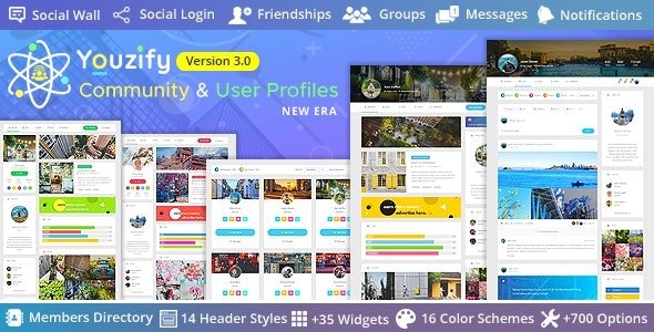 Youzify (formerly Youzer) v3.5.1 - BuddyPress Community & WordPress User Profile Plugin