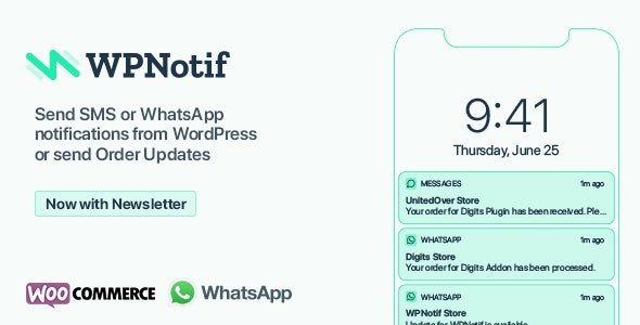 WPNotif v2.9.5 - WordPress SMS & WhatsApp Notifications