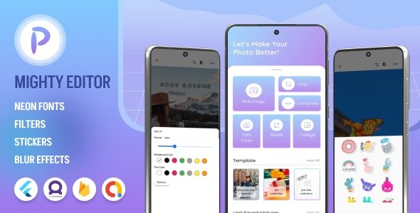 MightyEditor v1.0 - Flutter Photo Editor / College App