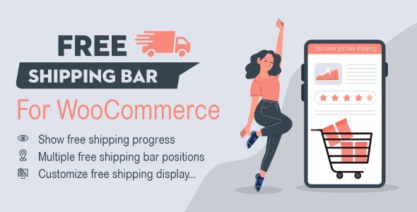 WooCommerce Free Shipping Bar v1.1.17 - Increase Average Order Value