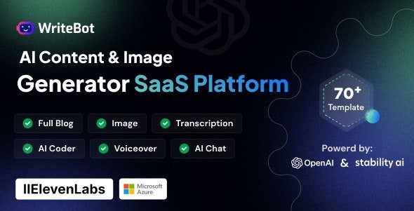 WriteBot - AI Content Generator SaaS Platform - v4.9.0