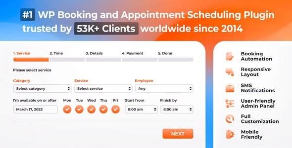 Bookly PRO v8.1 – Appointment Booking and Scheduling Software System